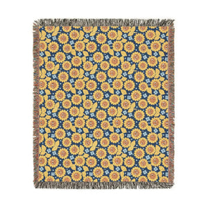 Boho Floral Woven Blanket - Throw Blankets