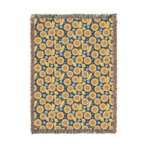 Boho Floral Woven Blanket - Throw Blankets
