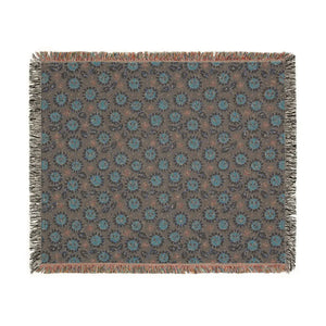 Boho Floral Woven Blanket - Throw Blankets