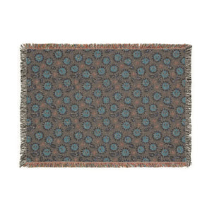 Naturally dyed textile feel of the DipaliZ boho floral woven throw