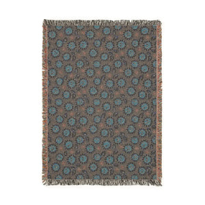 Boho Floral Woven Blanket - Throw Blankets