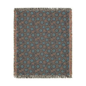 Boho Floral Woven Blanket - Throw Blankets