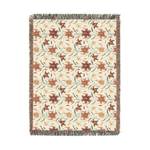 Terracotta and ochre dominating the DipaliZ boho floral throw