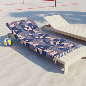 Home Decor - Boho Geometric Beach Towel with Knotted Tassel Edges - Dipaliz 38’’ × 81’’ / Polyester