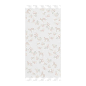 Leopard Beach Towel – Tropical Floral Fringe - Dipaliz - Towels