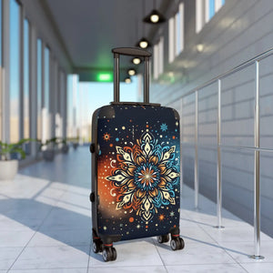Boho mandala hard-shell suitcase by DipaliZ with a polycarbonate front panel