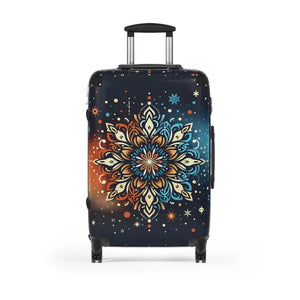 Vibrant Boho Mandala Design Suitcase - Travel in Style - Dipaliz - Medium / Black - Suitcases