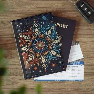 Boho Mandala Passport Cover - Intricate Design Travel Wallet - Dipaliz - 3.9’’ x 5.8’’ / Black - Wallets