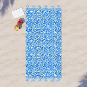 Boho Mosaic Beach Towel – Turkish Fringe - Dipaliz - Towels