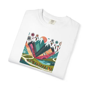 Boho Mountain Unisex Garment-dyed T-shirt - Dipaliz - T-shirts