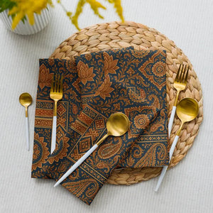 Boho Paisley Cloth Napkin Set - Vibrant Table Decor - Dipaliz - Napkins