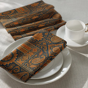 Boho Paisley Cloth Napkin Set - Vibrant Table Linens - Dipaliz - Napkins