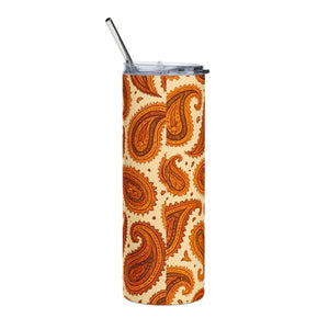 Boho Paisley Stainless Steel Tumbler Double Wall Insulated Dipaliz - Tumblers