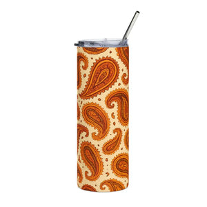 Boho Paisley Stainless Steel Tumbler Double Wall Insulated Dipaliz - Tumblers