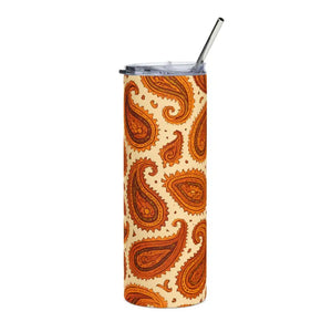 Boho Paisley Stainless Steel Tumbler Double Wall Insulated Dipaliz - Tumblers