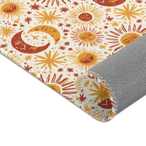 Moon Area Rug - Retro Boho Terracotta Glow - Dipaliz - Rugs