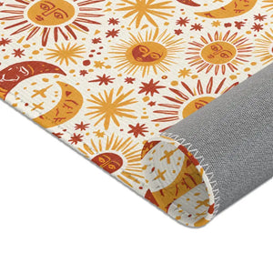 Moon Area Rug - Retro Boho Terracotta Glow - Dipaliz - Rugs