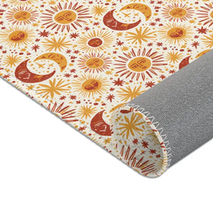 Moon Area Rug - Retro Boho Terracotta Glow - Dipaliz - Rugs