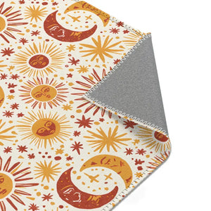 Moon Area Rug - Retro Boho Terracotta Glow - Dipaliz - Rugs
