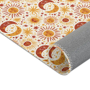 Moon Area Rug - Retro Boho Terracotta Glow - Dipaliz - Rugs