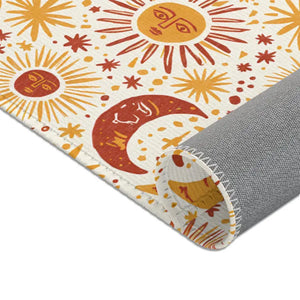 Moon Area Rug - Retro Boho Terracotta Glow - Dipaliz - Rugs