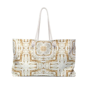 Bags - Boho Woven Mosaic Weekender Bag - Roomy Coastal Carryall - Dipaliz 24’’ × 13’’