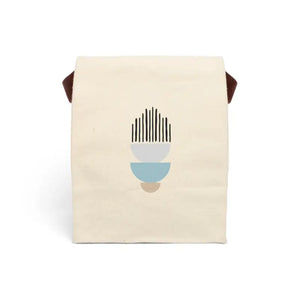 Cotton Canvas Lunch Bag - Abstract Art Bold Style - Dipaliz - 8’’ x 12.5’’ 5.5’’ / Natural - Bags
