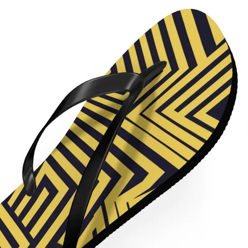 Bold Black Striped Flip Flops: Summer Style Essentials - Shoes