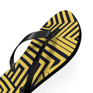 Black Striped Flip Flops - Summer Style Comfort - Dipaliz - Slippers