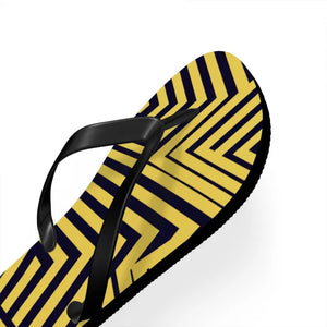 Black Striped Flip Flops - Summer Style Comfort - Dipaliz - Slippers