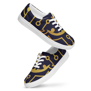 Canvas Shoes Blue Pattern Men’s Lace Artistic Style - Dipaliz - 5 - Sneakers