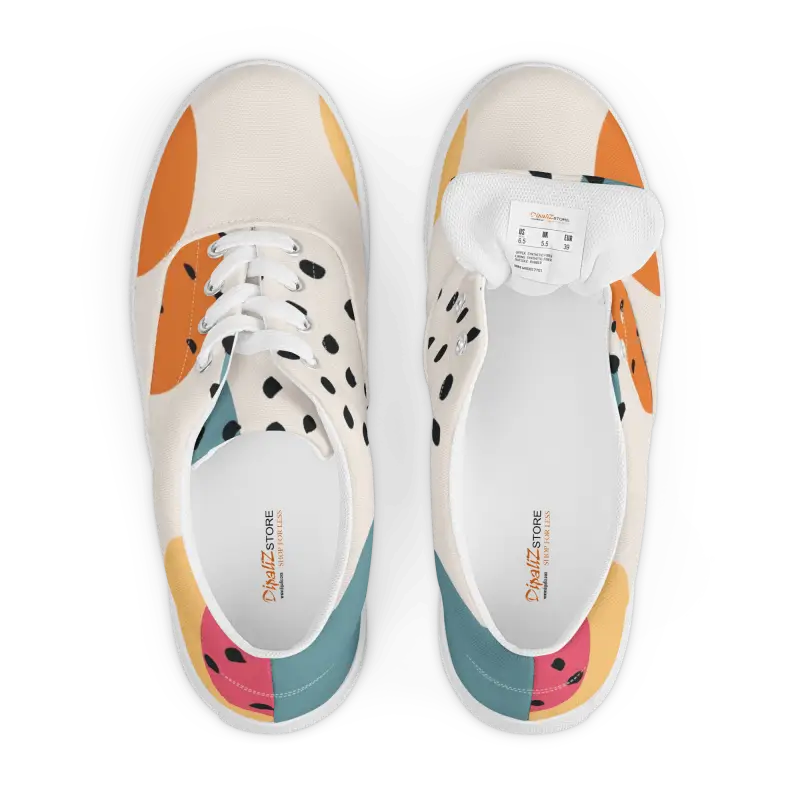 Bold Canvas Shoes: Rock Abstract Geometric Style! - Shoes