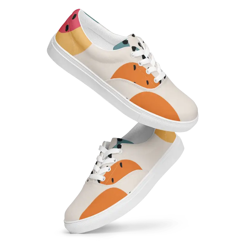 Bold Canvas Shoes: Rock Abstract Geometric Style! - Shoes