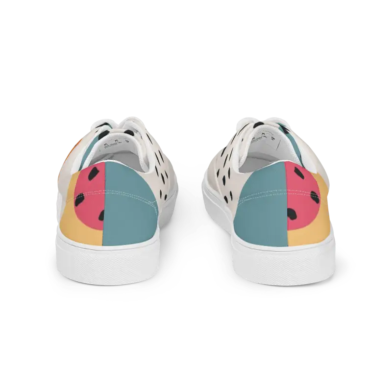 Bold Canvas Shoes: Rock Abstract Geometric Style! - Shoes