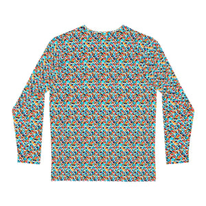 Long Sleeve Aop Colorful Geometric Pattern Statement Tee - Dipaliz - T-shirts