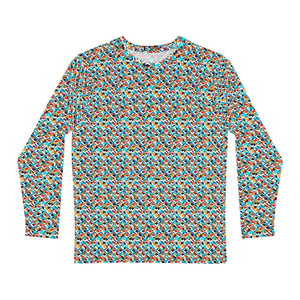 Long Sleeve Aop Colorful Geometric Pattern Statement Tee - Dipaliz - T-shirts