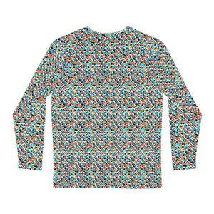 Long Sleeve Aop Colorful Geometric Pattern Statement Tee - Dipaliz - T-shirts