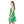 Skater Dress - Green Wavy Pattern Women’s Fashion - Dipaliz - Dresses