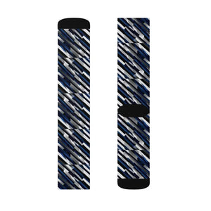 Sublimation Socks Oblique Striped Ribbed Tube Bold Style - Dipaliz