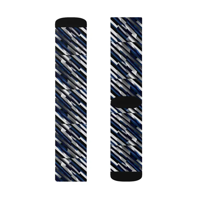 Bold Oblique Striped Sublimation Socks for Unique Style