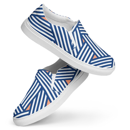 Jazz Up your Look with Orange Abstract Men’s Slip-ons - Shoes