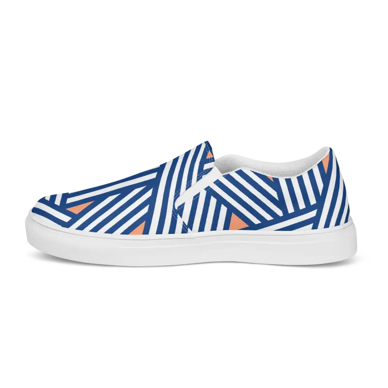 Jazz Up your Look with Orange Abstract Men’s Slip-ons - Shoes