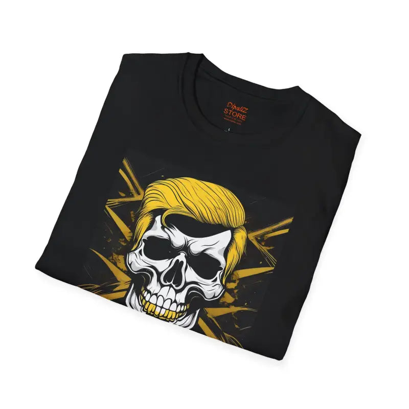 Bold Trump Skull Yellow Hair Tee - Unisex Style Game Changer - T-shirt