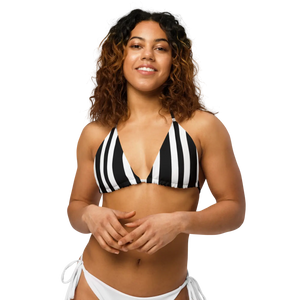 Bold Stripe Recycled String Bikini Top | Upf50+ Padded - Swimwear Tops - Xs