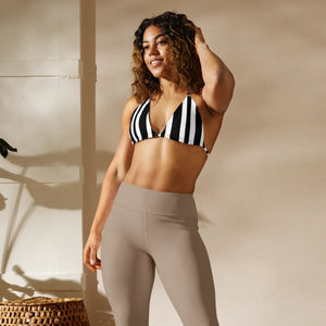 Bold Stripe Recycled String Bikini Top | Upf50+ Padded - Swimwear Tops - Xs