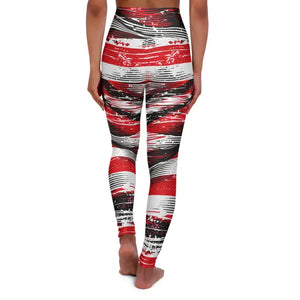 Bold Striped High Waisted Leggings for Fierce Workouts - Dipaliz