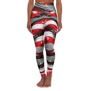 Bold Striped High Waisted Leggings for Fierce Workouts - Dipaliz - Xs
