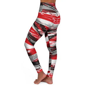 Bold Striped High Waisted Leggings for Fierce Workouts - Dipaliz