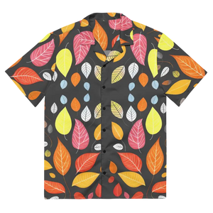 Unisex Button Shirt Colorful Leaves Bold Summer Style Dipaliz - Shirts