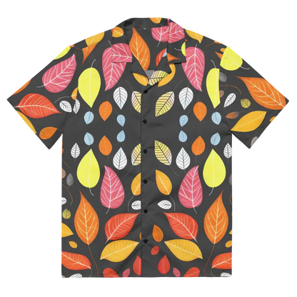 Turn Heads with our Unisex Colorful Leaves Button Shirt